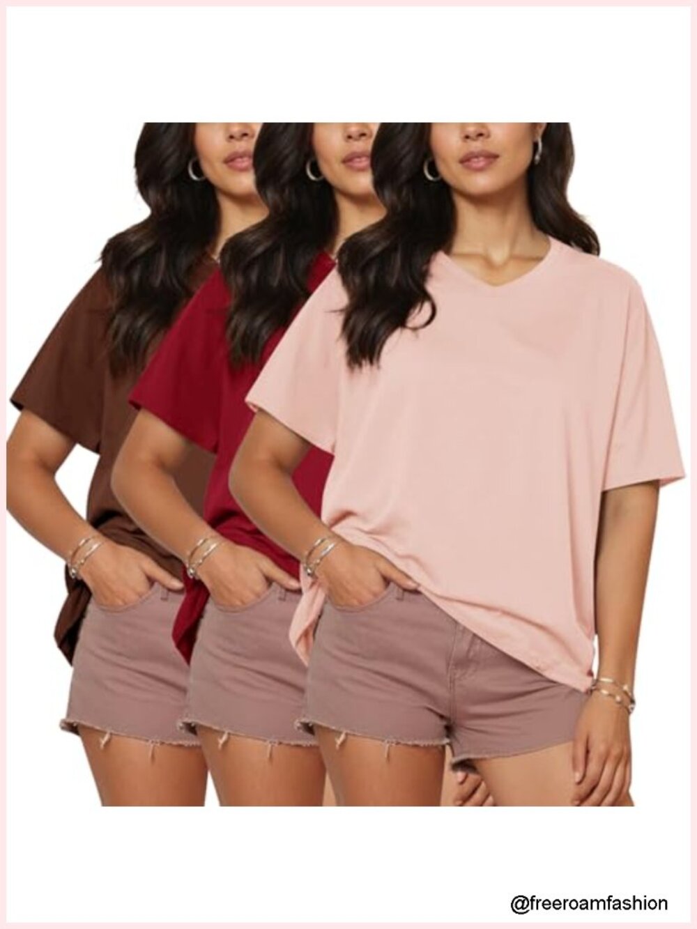 3 Pack Oversized T-Shirts for Women Plus Size Loose Fit Baggy Workout Tops